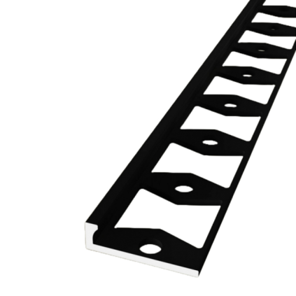 In-egaliseer eindprofiel tot 4,5mm PVC zwart