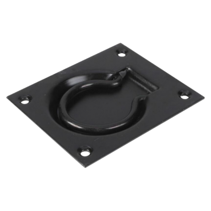 Luikring rond zwart 90 x 75 mm