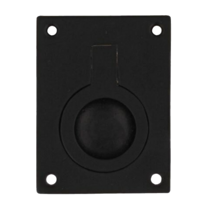 Luikring rond zwart 50 x 39 mm