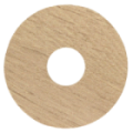 Zelfkl. rozet (17 mm) eiken warm (10 st.)