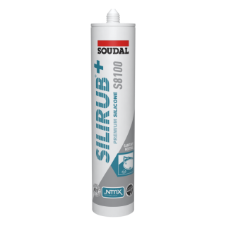 Soudal Siliconenkit S8100 sanitair zilvergrijs 300ml