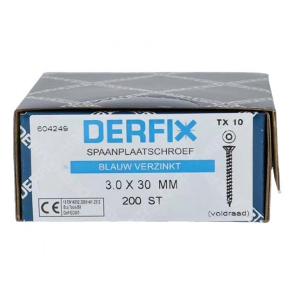 Spaanplaatschroef 3,0 x 30 mm Torx - 200 st