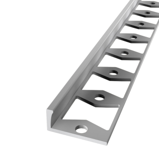 In-egaliseer eindprofiel tot 6mm PVC zilver