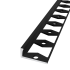 In-egaliseer eindprofiel tot 6mm PVC zwart
