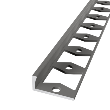 In-egaliseer eindprofiel tot 6mm PVC RVS