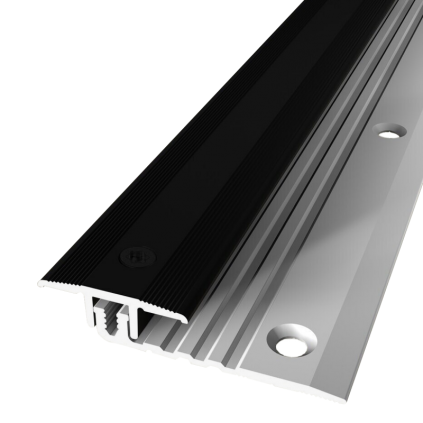 Overgangsprof. 378 4 - 9,5 mm alu zwart 1,0 m