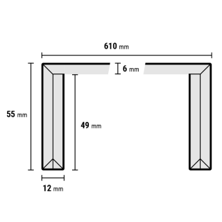 Dubbeltrede PVC crème brûlée 150x61cm