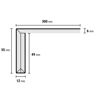 Enkeltrede PVC crème brûlée 150x30cm