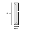 Neuslijst PVC macaron 150x5,5cm
