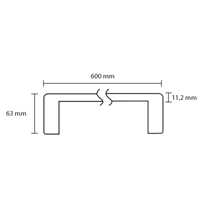 Dubbeltreden Marmer 121x61cm