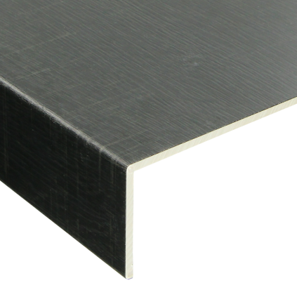 Mexform LVT zwart houtnerf uitloopt. alu 100cm