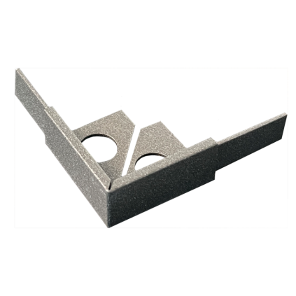 Substrat hoekstuk recht tegelprof alu antr. 9mm
