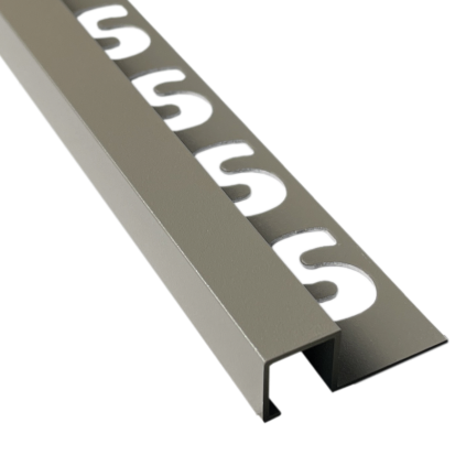 SUBSTRAT prof vierkant alu gec steengrijs 9mm x 2,5M