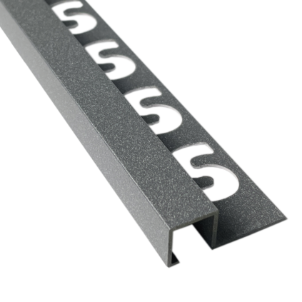 SUBSTRAT prof vierkant alu gec grijs 11mm x 2,5M