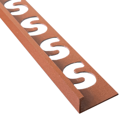 SUBSTRAT recht tegelprof alu gec koper 9mm x 2,5M