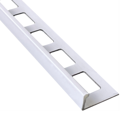 SUBSTRAT recht tegelprof alu wit gec 8mm x 300cm
