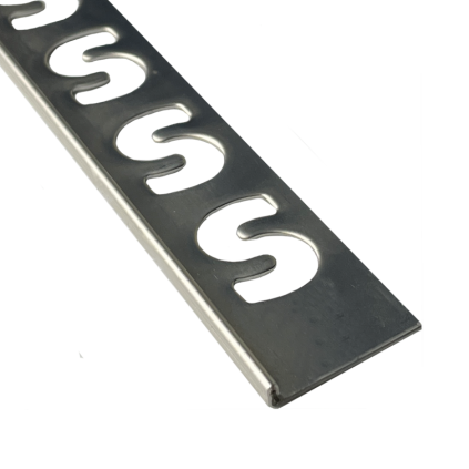SUBSTRAT recht tegelprof RVS glans 3mm x 2,5M