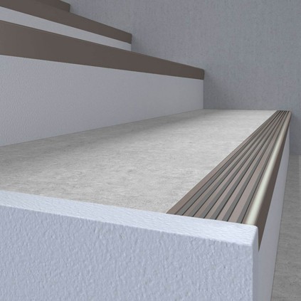 Trapkant kunststof TKNG 3,5 40 zwart/lichtgr. 0110