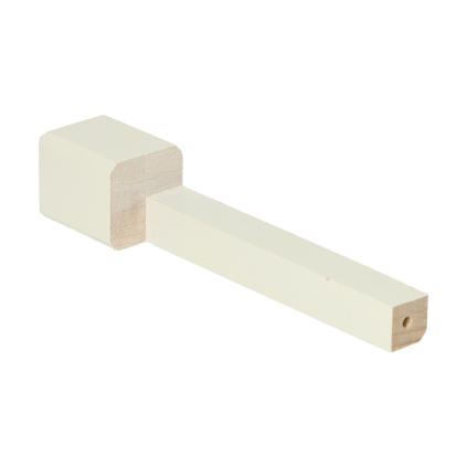 Binnenhoek tbv renovatie plint 120x22 wit RAL 9010