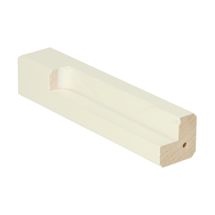 Buitenhoek tbv renovatie plint 120x22 wit RAL 9010
