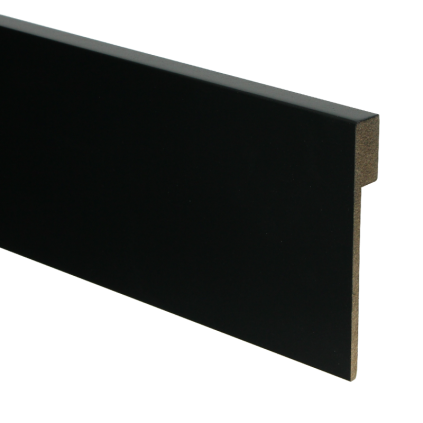 MDF Renovatieplint modern 120x18 voorgel. RAL 9005