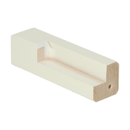 Buitenhoek tbv renovatie plint 85x22 wit RAL 9010