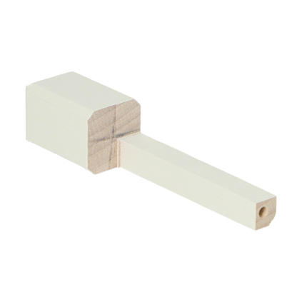 Binnenhoek tbv renovatie plint 90x18 wit RAL 9016