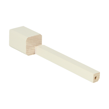 Binnenhoek tbv renovatie plint 120x18 wit RAL 9016