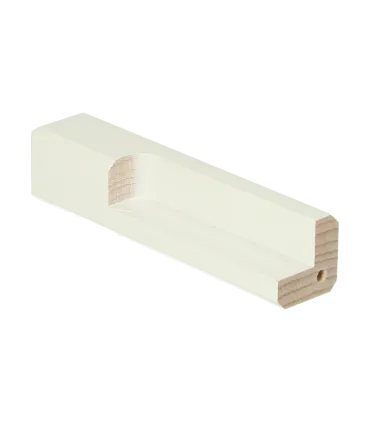 Buitenhoek plint 90x18 wit RAL 9016