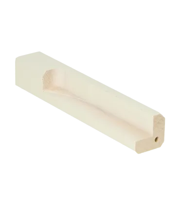 Buitenhoek plint 120x18 wit RAL 9010