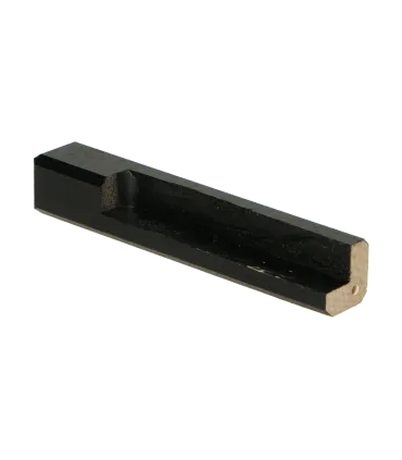 Buitenhoek plint 120x18 zwart RAL 9005