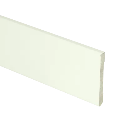 MDF Moderne plint 55x6 wit voorgelakt RAL 9010
