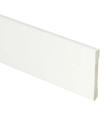 MDF Moderne plint 55x6 wit voorgelakt RAL 9016