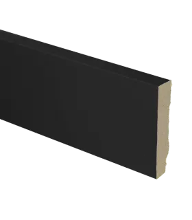 MDF plint recht 70x15 zwart gefolied