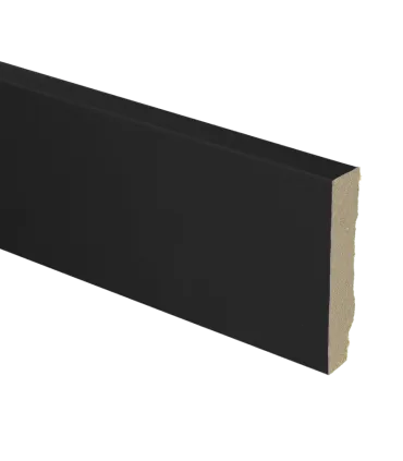 MDF plint recht 70x15 zwart gefolied