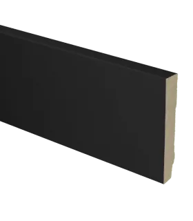 MDF plint recht 90x15 zwart gefolied