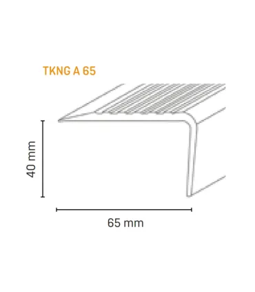 Trapkant kunststof TKNG A65 zwart/zwart 0110
