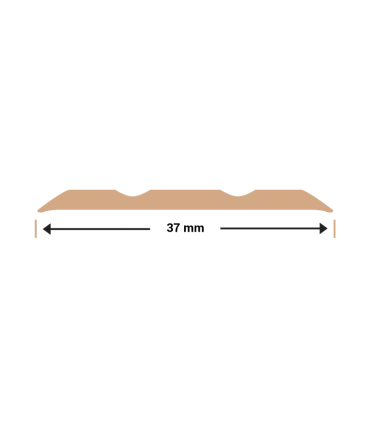 Dilatatieprof. zelfkl. 37 mm alu matzwart 3M