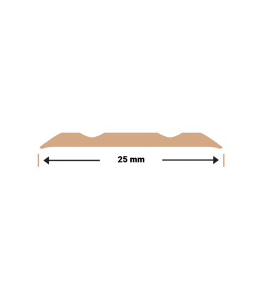 Dilatatieprofiel zelfklevend 25 mm alu matzwart 1M