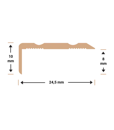 Hoeklijnprofiel zelfkl. 10 mm matzwart 1M
